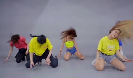 Young Asians shake their tits while dancing together