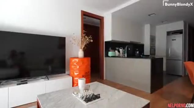 He grabs the blonde's big tits and gets insanely horny
