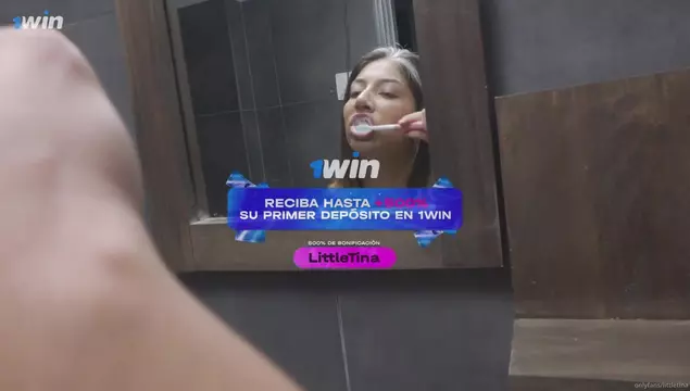 Fucked Young Girlfriend in the Ass While She Brushed Teeth