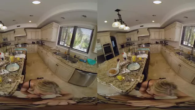 Horny Stepmom and Stepdaughter Fuck Their Stepson in VR